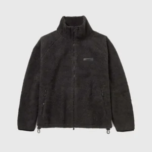 Essentials Fear of God Logo Appliqued Fleece JacketEssentials Fear of God Logo Appliqued Fleece Jacket