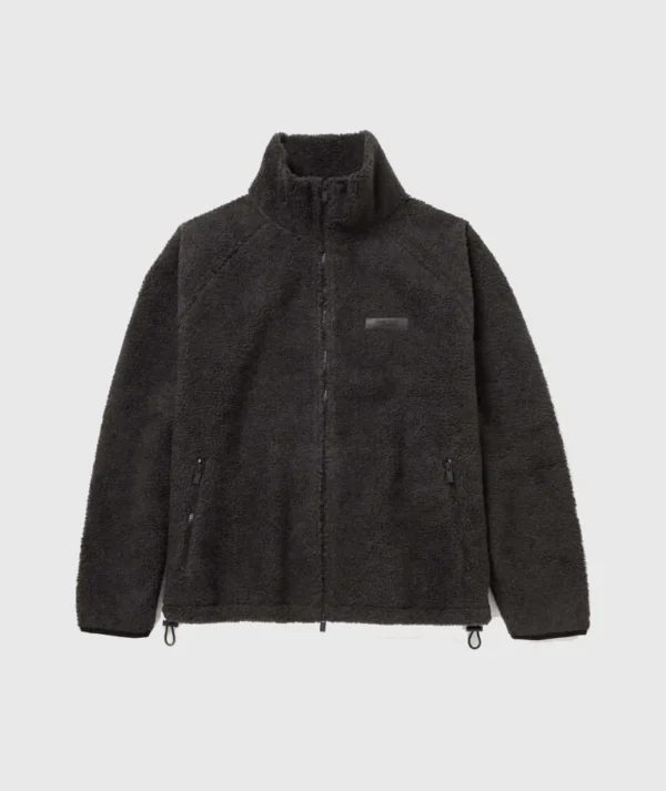 Essentials Fear of God Logo Appliqued Fleece JacketEssentials Fear of God Logo Appliqued Fleece Jacket