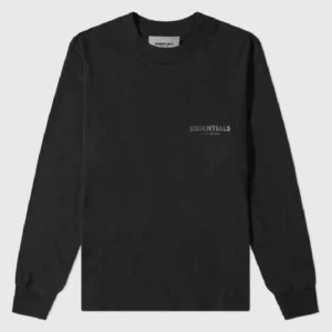 Essentials Long Sleeve Polo Sweatshirt Black