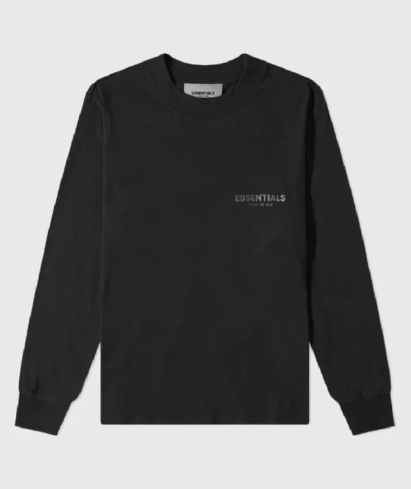 Essentials Long Sleeve Polo Sweatshirt Black