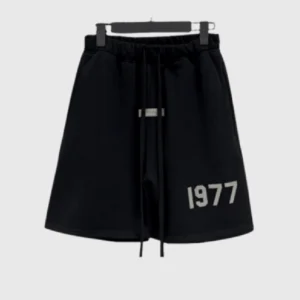 Fear of God Essentials 1977 Logo Shorts Black